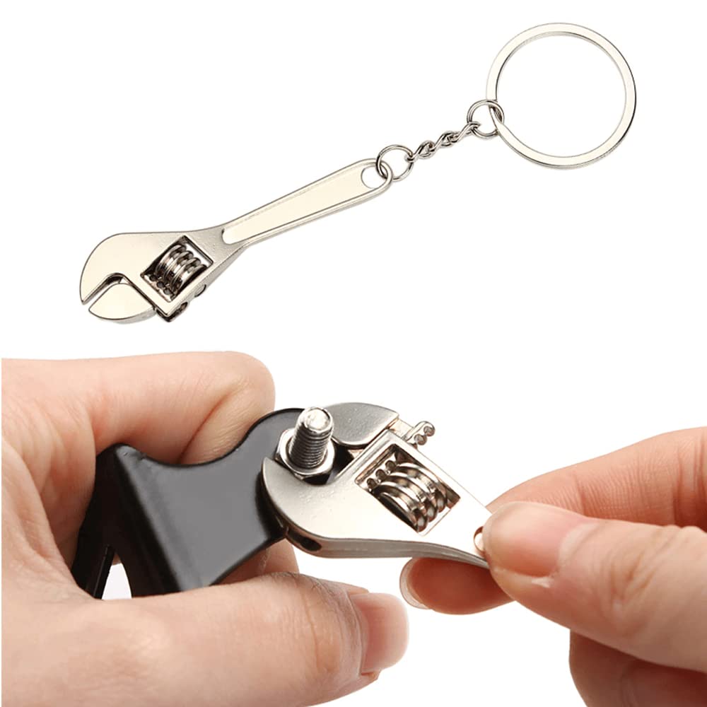 Llavero Llave Inglesa ajustable, Diseño ajustable, Herramienta, Colgante para llaves Mini, Mecánico, Souvenir, Metálico - imagen 3