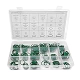 MUQIDA 270PCS Car AC O-Ring Kit, 18 Sizes Vehicle Compressor Fluorine Rubber O-Ring Assortment Kit, Air Conditioning Gasket Sealing Box for Plumbing Automotive Repair, Car Accessories