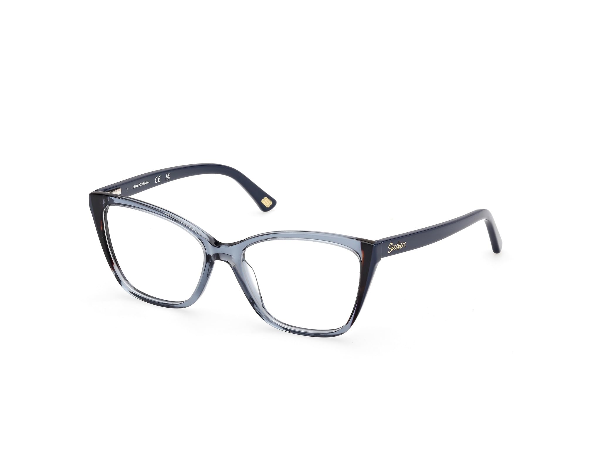 Skechers Damen Brille mit Sehstärke Katzenauge | Gefertigt aus Acetat, optional mit Sonnenbrillentönung oder Blaulichtfilter, inklusive Brillenetui