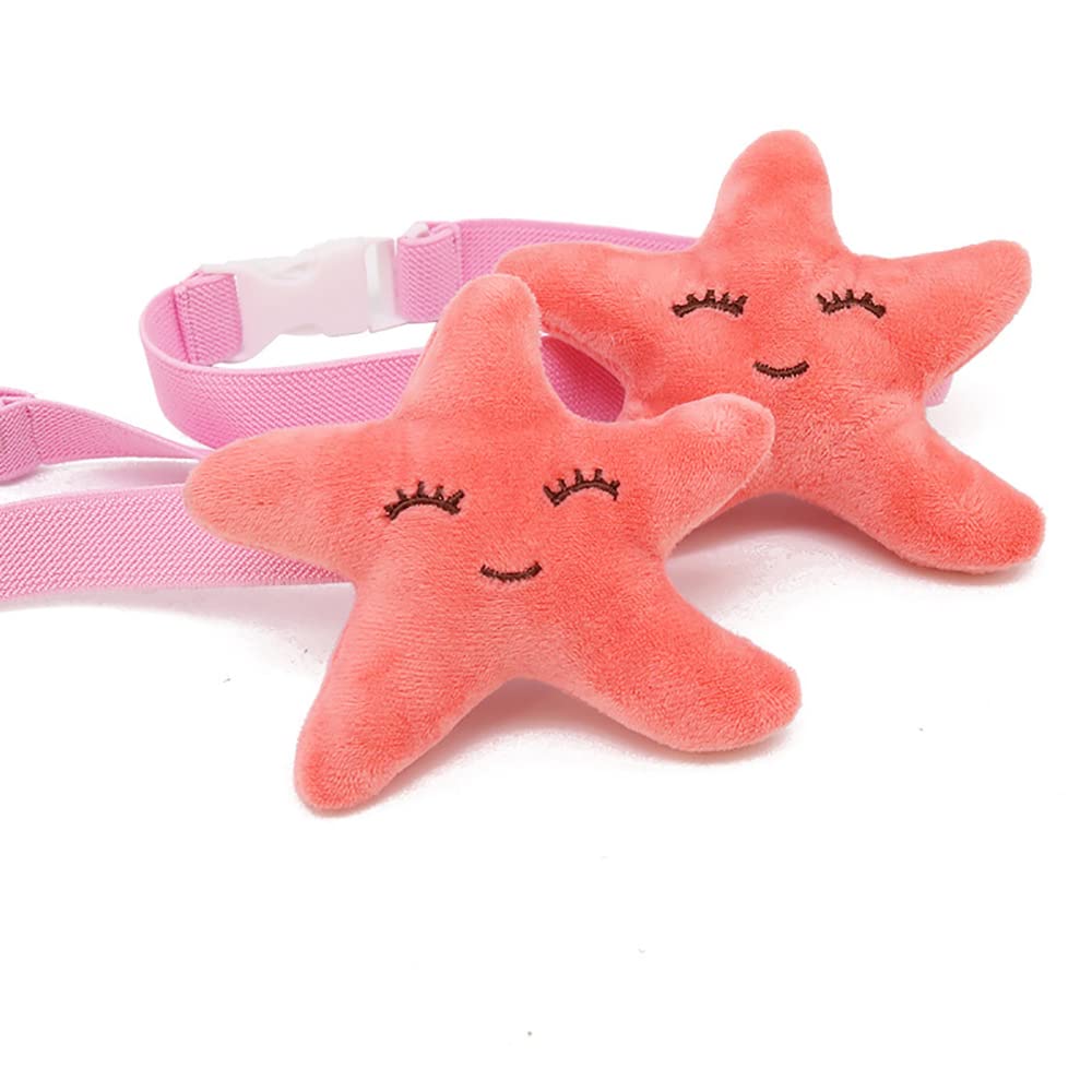 ONECHANCE 1 Pair Cartoon Curtain Buckle Tie Back Curtain Holdbacks Plush Animal Curtain Buckle for Kids Child Nursery Room Window Decorations (Starfish Red, 1 Pair)