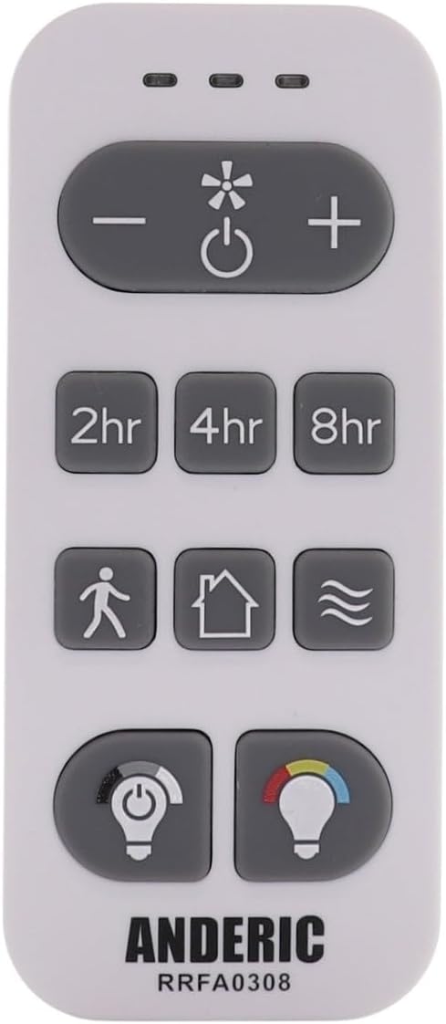 Anderic A25-FA0188A Ceiling Fan Remote Control for Harbor Breeze Easy2Hang Boltz III 52-inch, Mac III, Reverdy, Flanagan 3, and Crestwell Fans - Easy Pair - 2BLBD-FA0308 - RRFA0308