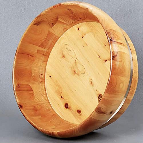 Cubeta de madera para spa de pies con diseño artesanal miniatura 3