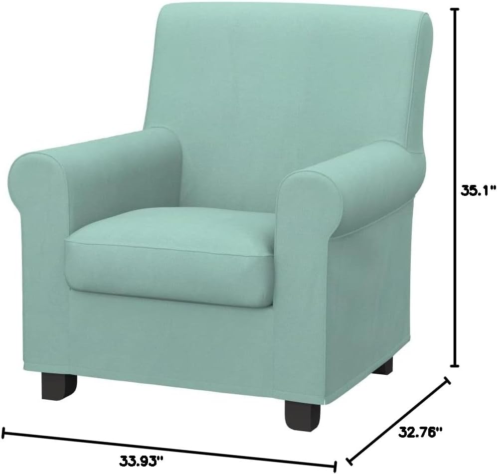 Soferia Replacement Compatible Cover for Gronlid Armchair, Fabric Eco Leather Mint
