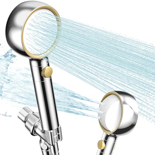 Latest High Pressure Filtered Shower Head With Handheld With 360&deg; Rotating Panel,5 Spray...