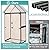 Outdoor Storage Shed with Sloped Roof - Heavy-Duty Metal & Wood Garden Cabinet, Adjustable Shelves, Large Capacity Waterproof Design for Patio, Garage, Backyard (Brown)