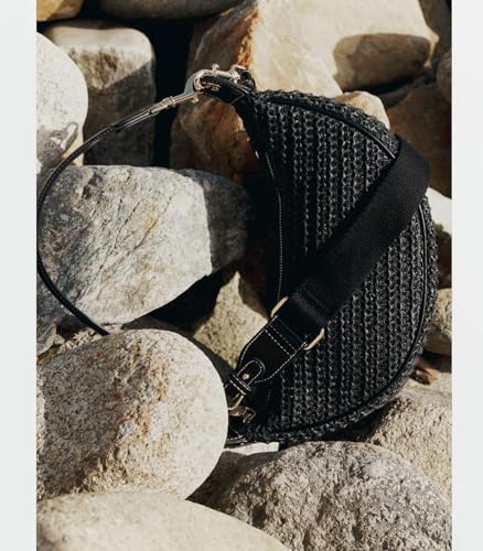Image of Straw Crossbody Bags for Women Beach Woven Hobo Handbag Summer Chic Crescent Shoulder Purses with Adjustable Strap 2026