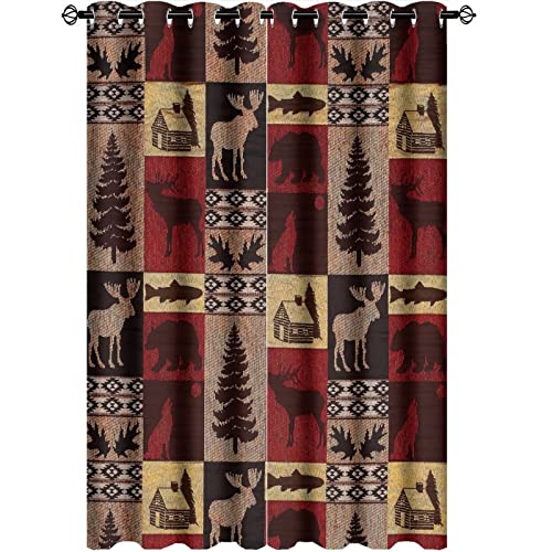 INSFBRB Rustic Cabin Curtains for Bedroom - Vintage