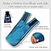 iCooBreeze 100% Natural Silk Eye Mask for Women Men, Soft Pressureless Cooling Blackout Eye Covers for Sleeping, Large Size Sleep Mask fits All Heads Adjustable, 1PC, Vivid Blue
