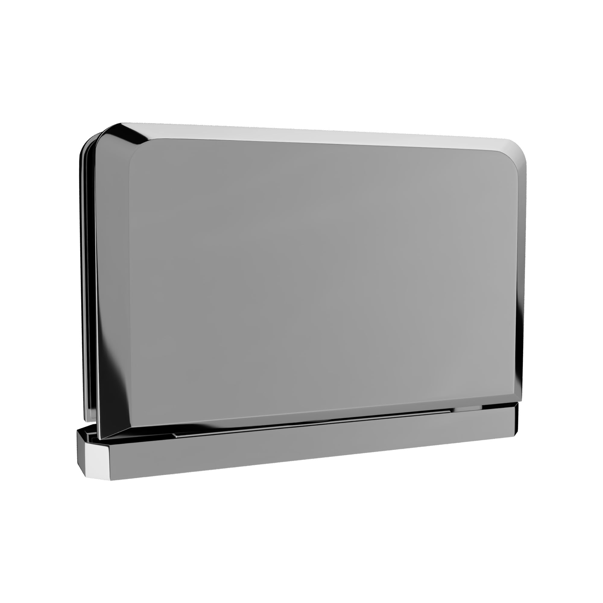 Brixwell Top Or Bottom Mount Pivot Hinge Brass, Polished Chrome Finish, for 5/16" to 3/8" Glazing Thickness, Head and Sill Mount, Full Rotation, Self Centering, Beveled Edge