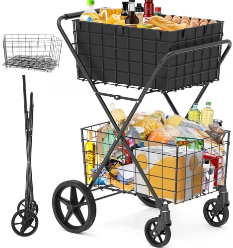 Povanje EXTRA LARGE SHOPPING CART 231010 [2024𝐍𝐄𝐖] 2-Tier Extra Large Shopping Cart thumb #7