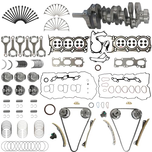 3.3 G6DH Engine Rebuild Overhaul Kit With Crankshaft Timing Chain Kit Piston & Connecting Rods Fit For Hyundai Santa Fe Azera Kia Sorento Kia Sedona Cadenza 3.3L 2011-2019 Replace#23110-3CFA0