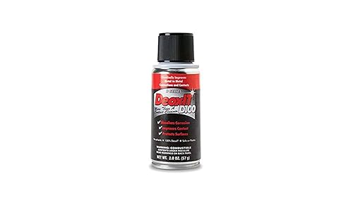 DeoxIT D100S - Espray de pulverización de solución 100 201 oz sin disolventes válvula métrica de un solo chorro dosifica 100 desoxIT