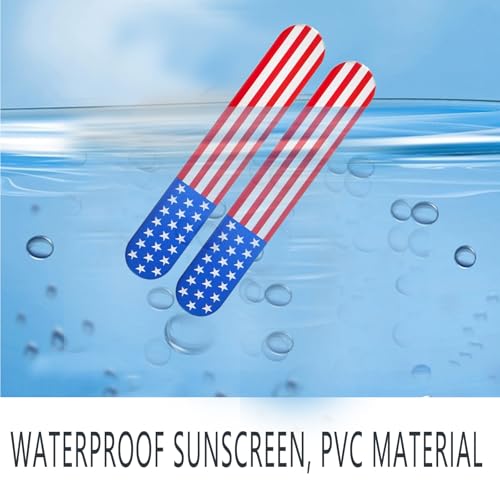 Image of Pack of 2 Red and Blue USA American Metal Flag Auto Fender Emblem, Car Badge Car Decals, Used for Most Cars, Trucks, Suvs