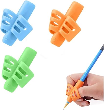 Amazon 鉛筆もちかた ペングリップ 鉛筆の握り 子供の幼児のための子供のペンの執筆援助のグリップセットの姿勢の訂正用具子供 空の換気 鉛筆キャップ 鉛筆ホルダー 文房具 オフィス用品