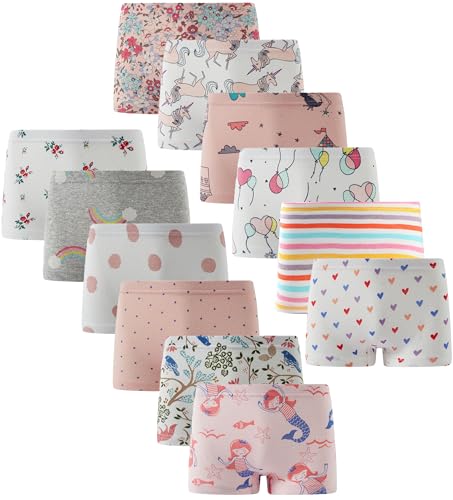 Sladatona Soft Girls Boyshort Panties Cotton Briefs Kids Underwear