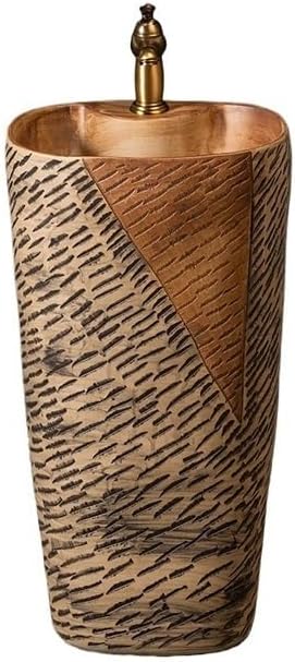 Pedestal Sinks Household Sink Wash Basin Ceramic Hotel Bathroom (A)