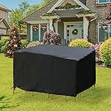 👉【Stabile Gartenmöbel Abdeckung】: Jede Naht dieses Abdeckung für gartenmöbel ist mit Doppelnähten versehen, um ein dauerhafteres Aussehen zu erzielen.