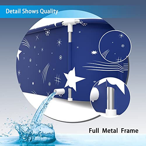 Kiseely 140cm faltbare Metallrahmen Badewanne, groß für Erwachsene, 140cmX60cmX55cm, RX1