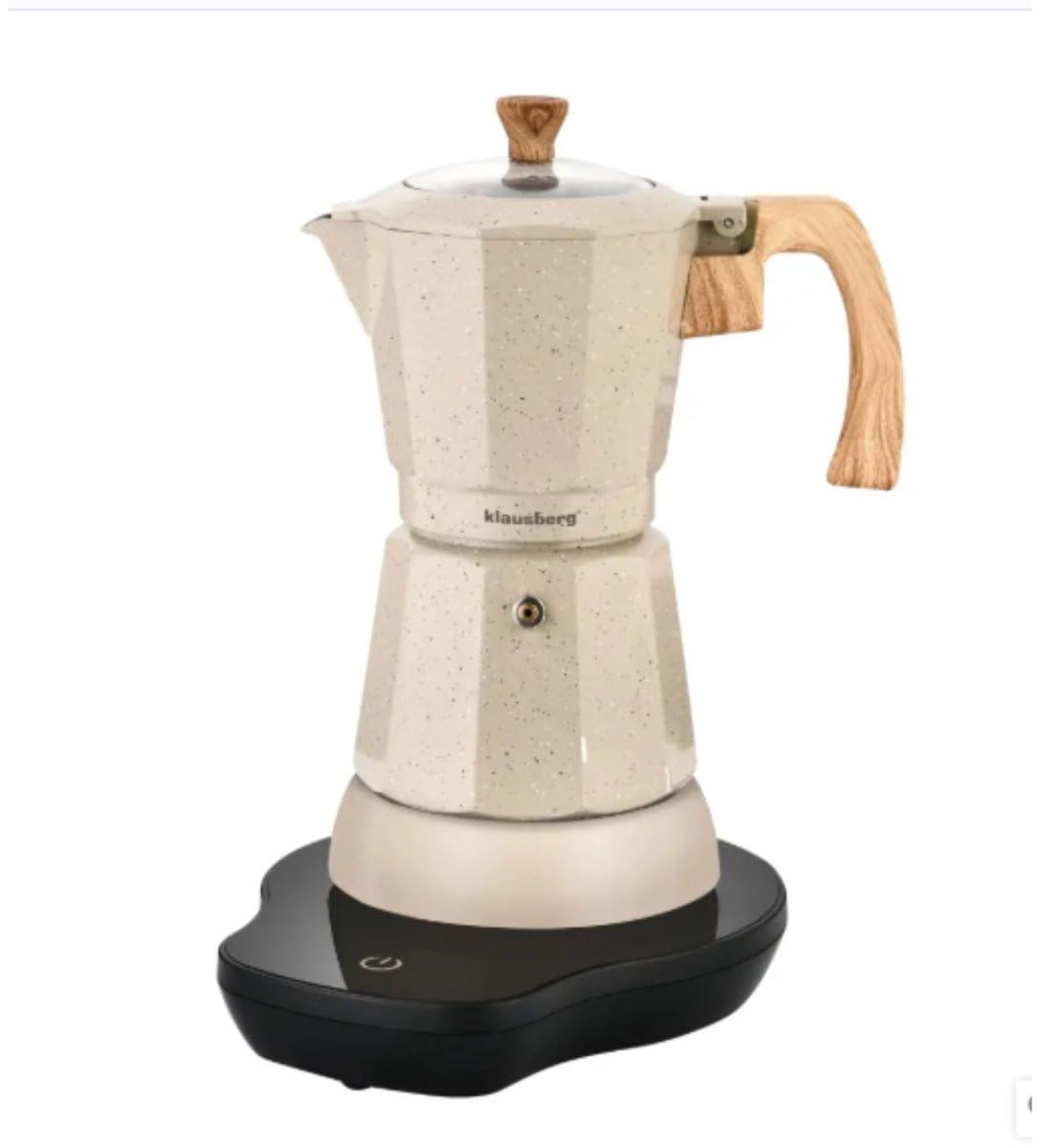 Klausberg Máquina espresso eléctrica, Beige, 16,2 x 19.8 x 27 cm, 300 ml, Metal con elementos resistentes al calor