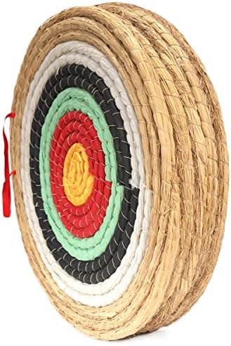 AUVIM Archery Targets Straw Solid Hand-Made Archery Target for Recurve Bow Compound Bow or Longbow 20 Inches Traditional Bow Arrow Target for Kids Youth Adult Archery Hunting Backyard