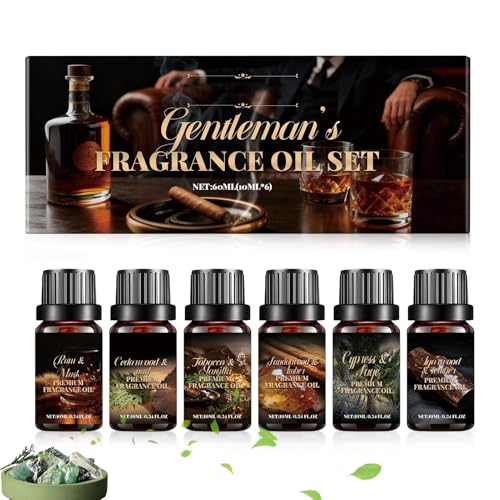 Aceites Aromáticos Para Difusor | 6 Piezas Recarga De Larga Duración Para Ambientador | Fragancias Para La Fabricación De Velas,Para El Hogar, El Coche, Perfume, La Elaboración De Velas, Jabón