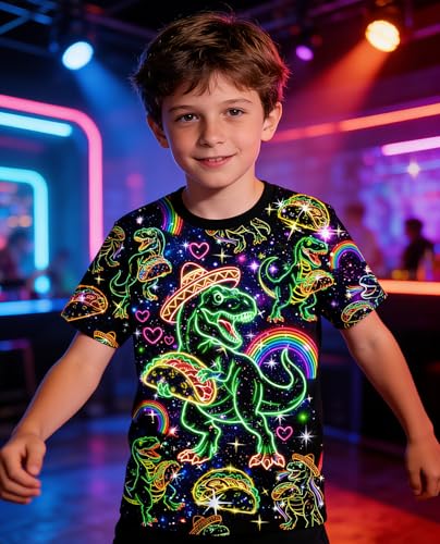 Image of uideazone Tshirts for Boys Kids Short Sleeve T-Shirt 3D Graphic Tee Shirts Tops Clothes 4-16 Years