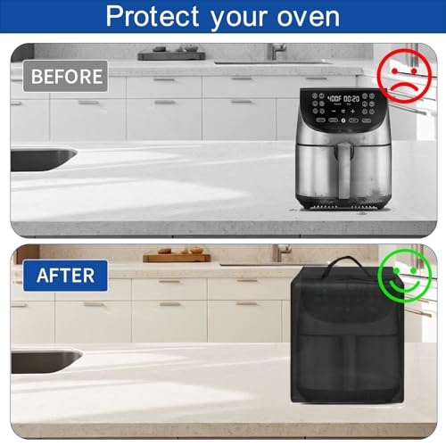 Image of Air Fryer Cover Dust Cover for Gourmia Air Fryer Oven Digital Display 8 Quart Large AirFryer Cooker GAF838 14.5 inch*11.2 inch*13.4 inch Heat-Resistant Waterproof Dust-proof Kitchen Appliance Covers