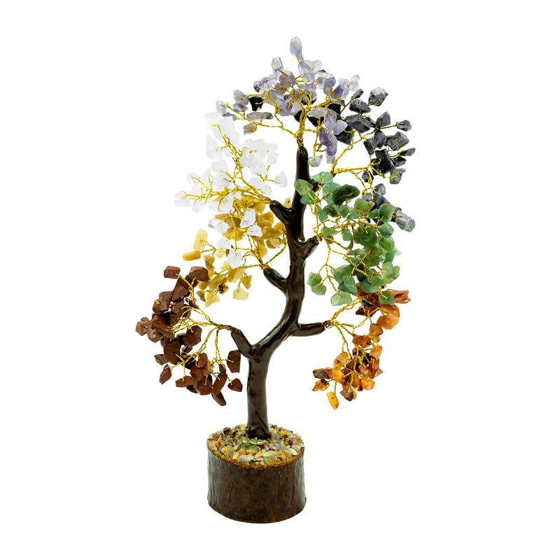 Vastu Vardan Seven Chakra Tree |300 Beads|Chakra Balancing Crystal Tree for Meditation, Healing, and Spiritual Growth|Spiritual Decor for Home and Office