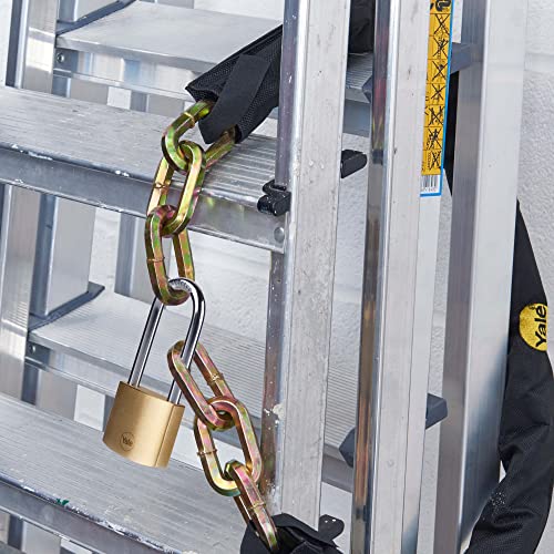 Image of Yale - Y110B /40 /152 /1 Standard Security 40mm Brass Padlock with Long Shackle - Long Hardened Steel Shackle - 3 Keys