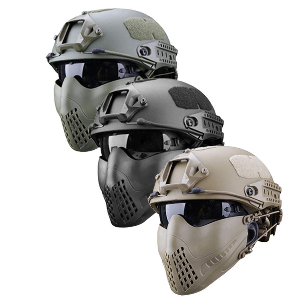 Maschera tattica da esterno con sistema di fascia a due modalità, maschera di protezione tattica per il viso, per la caccia, paintball, militare, Cosplay e Movie Prop