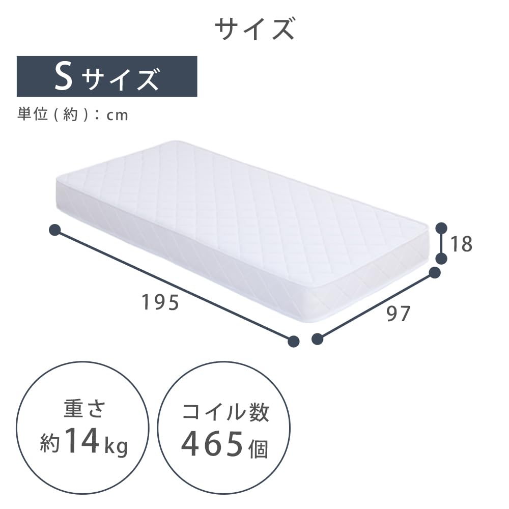 Amazon.co.jp: アイリスプラザ 高密度ポケットコイルマットレス 身体の