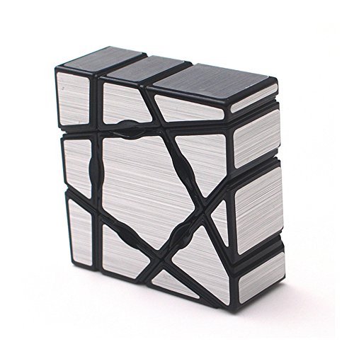 Wings of wind - Ghost Cube 1X3X3 Aufkleber Zauberwürfel, Speed und Smooth Puzzle Magic Cube (Silber) Cover