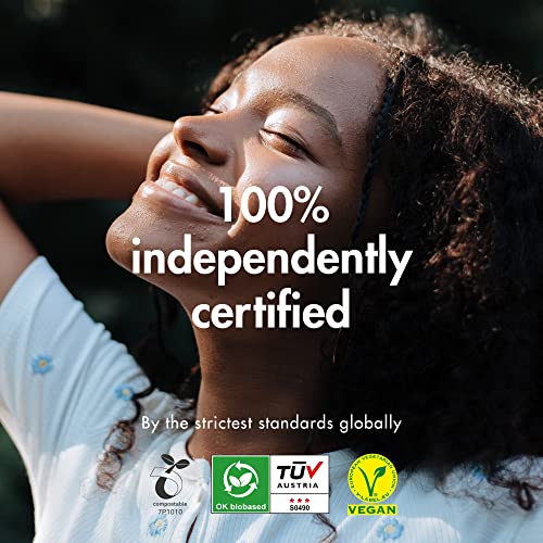 Image of Eco by Naty Sanitary Pads - Plantbased and Absorbent Sanitary Pads for Women, Organic Cotton Menstrual Product, Better for Feminine Health (Super, 12 Count) (Pack of 2)