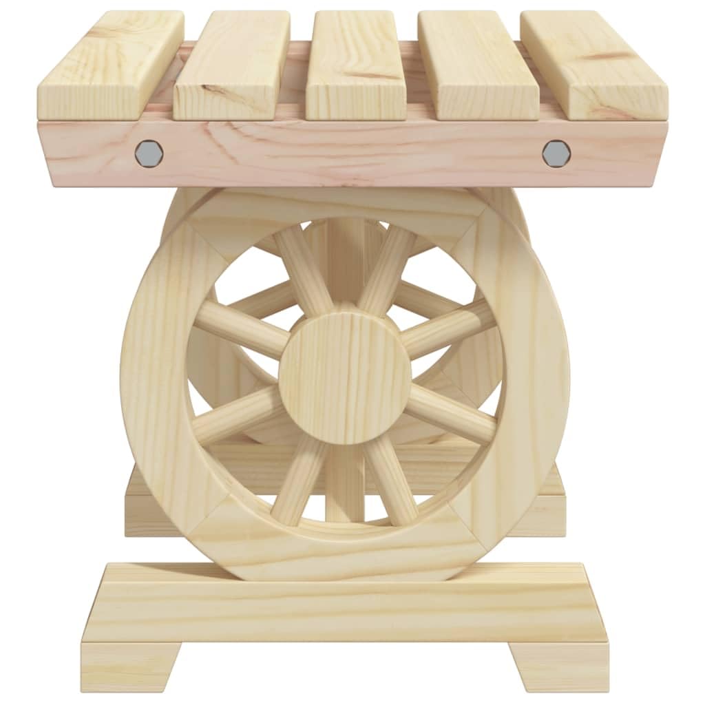 Set di 2 sgabelli da giardino in legno massiccio di abete rosso, 40 x 36,5 x 38,5 cm, design a carrello, per esterni, con braccioli, robusti mobili da giardino per balcone, terrazza