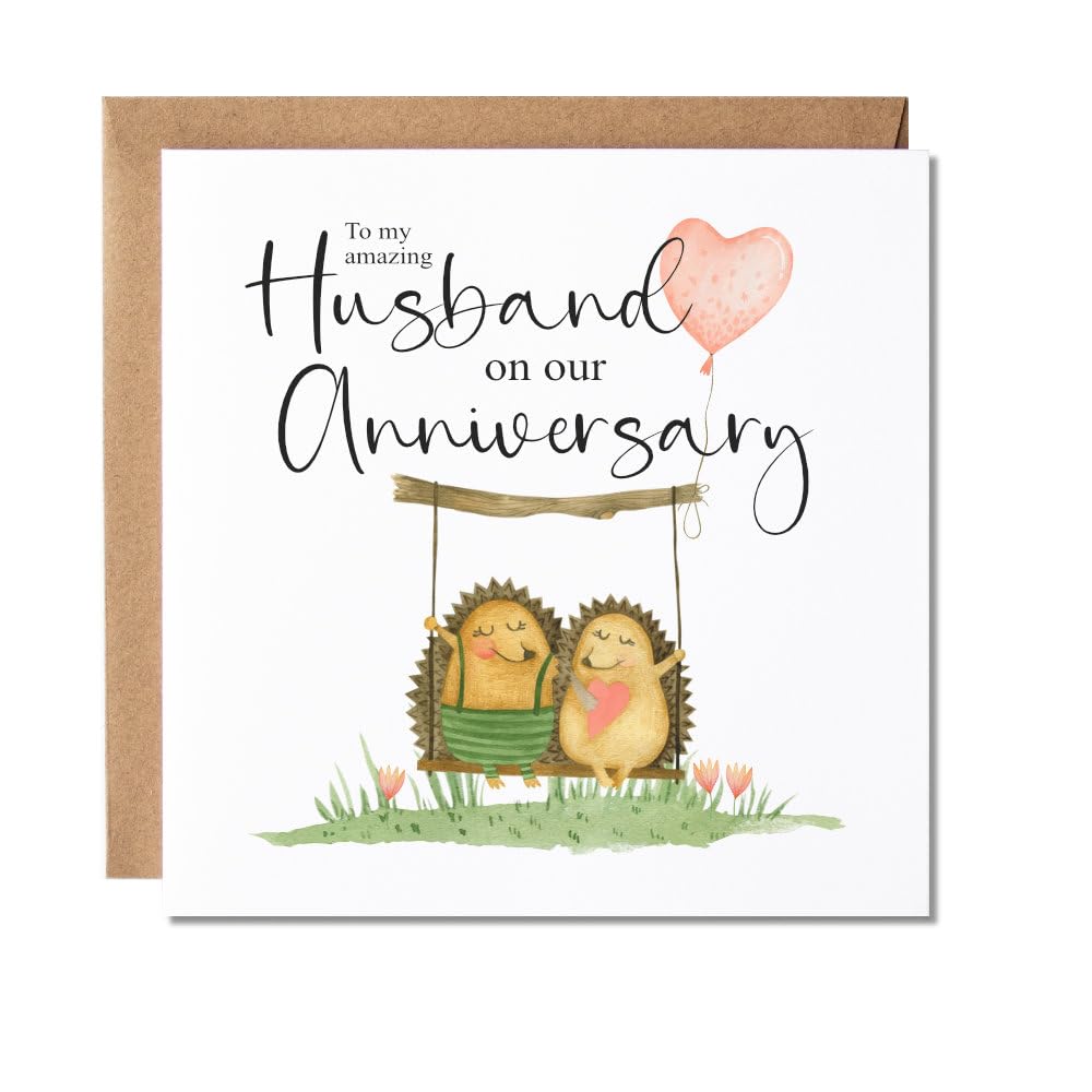 Maise & Rose Anniversary Card For Husband Cute Husband Anniversary Card 282