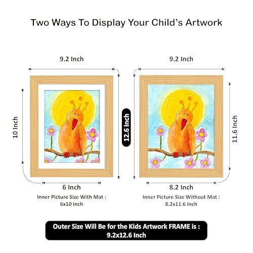 Image of Art Street A4 Kids Photo Frame for Paintings /Drawing /Artwork for walls Children Picture Frame & Easy Swappable Kids Art Frame (Beige, Size 9.2x12.6 inch)