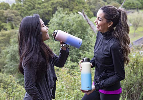 Mira 40 Oz Stainless Steel Vacuum Insulated Wide Mouth Water Bottle - Thermos Keeps Cold For 24 Hours, Hot For 12 Hours - Double Walled Hydro Travel Flask - Teal #TOP3