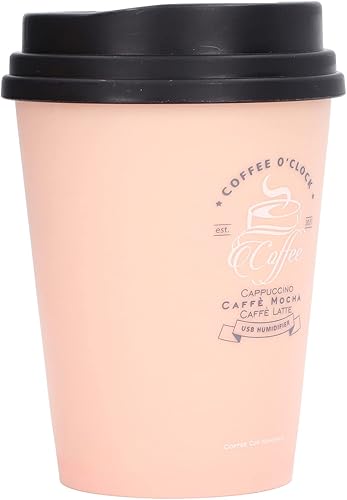 Humidificador de escritorio, humidificador USB 10.1 fl oz taza de café de bajo ruido apagado automático compacto ligero ahorro de espacio mini