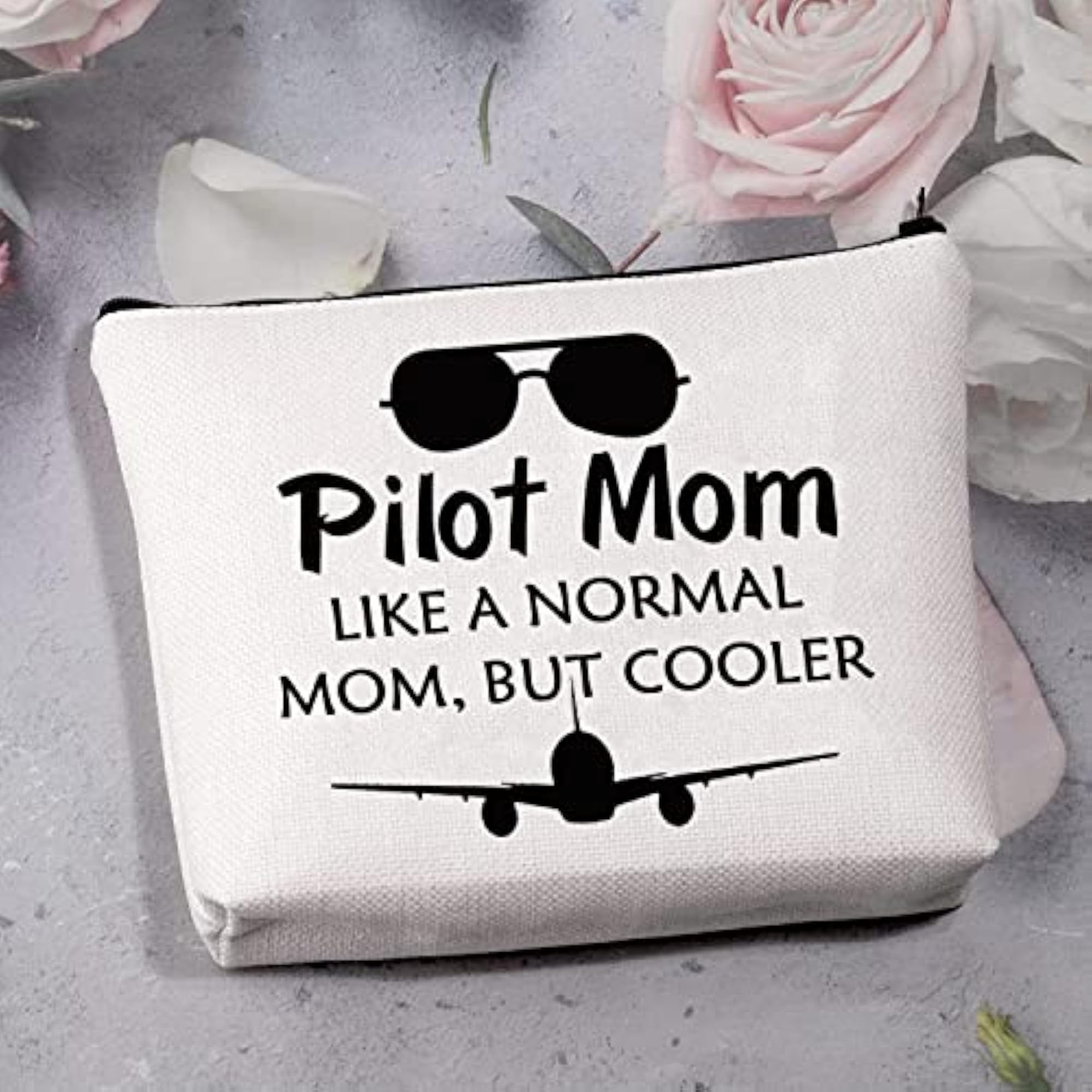 Pilot Mom Gifts Makeup Bag, Aviation Gift for Her