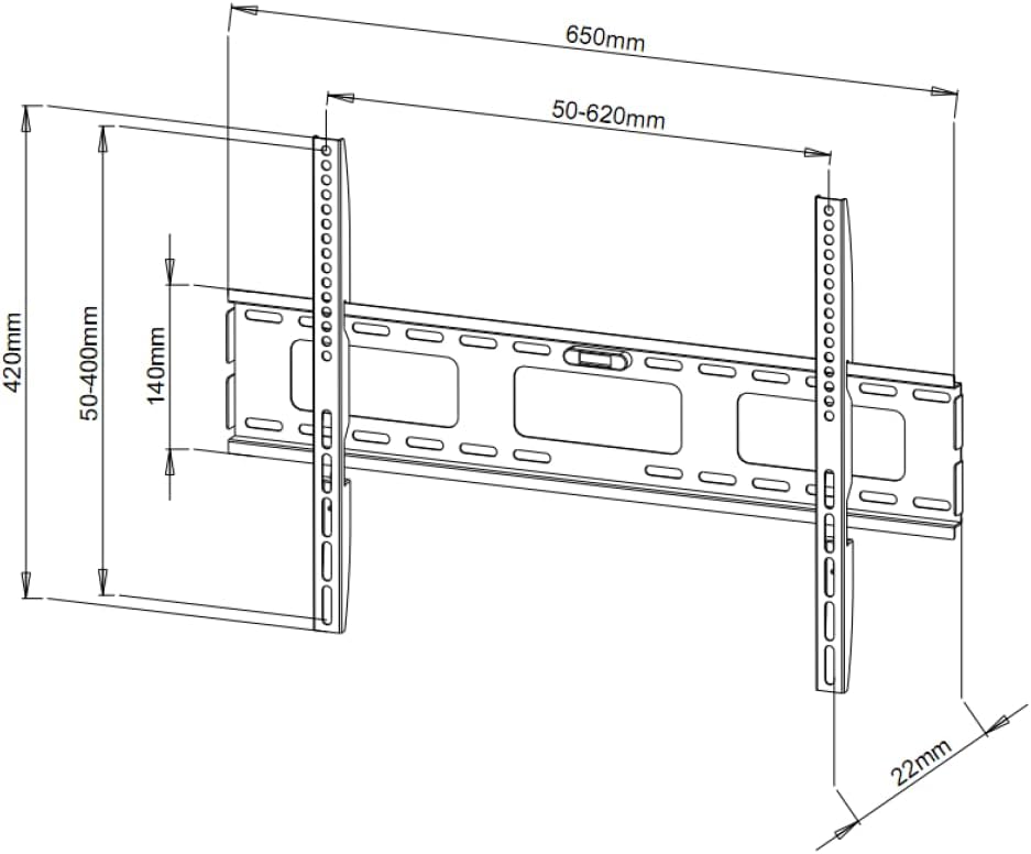 Ultra Slim Fixed Wall Mount 40-65in