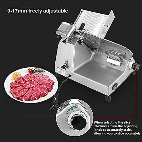QJJML Allesschneider Elektrisch, Fleischschneider für Geschäft oder Zuhause, Dickeneinstellung von 0 bis 17 mm… – Bild 3