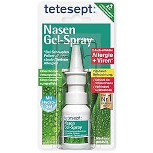 tetesept Nasen Gel-Spray – Nasenspray mit Hydro-Gel-Feuchtigkeitsfilm – Nasenpflege für Befeuchtung und Schutz der…