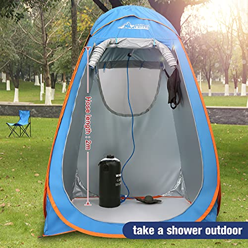 Wadeo Camp Shower, 12L 3 Gallons Portable Outdoor Camping Shower Bag Pressure Shower With Foot Pump And Shower Nozzle For Beach Swim Travel Hiking Backpacking, Black #TOP4