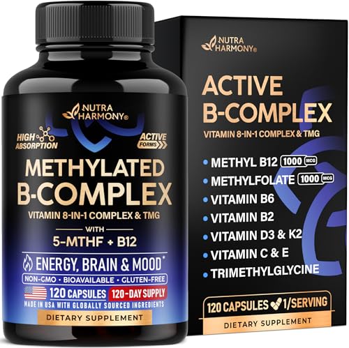Vitamin B Complex Methylated 9-in-1 Multivitamin – 120 Capsules