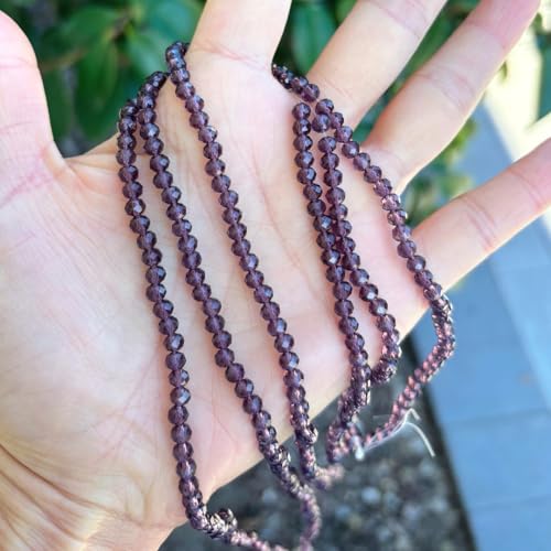 Image of 500pcs Czech Faceted Rondelle Crystal Glass Beads 4mm Small Tiny Bulk Amethyst Purple