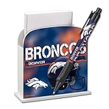 Denver Broncos Stationery Desk Caddy with Matching Ballpoint Grip Pen - NFL (12019-QUH)