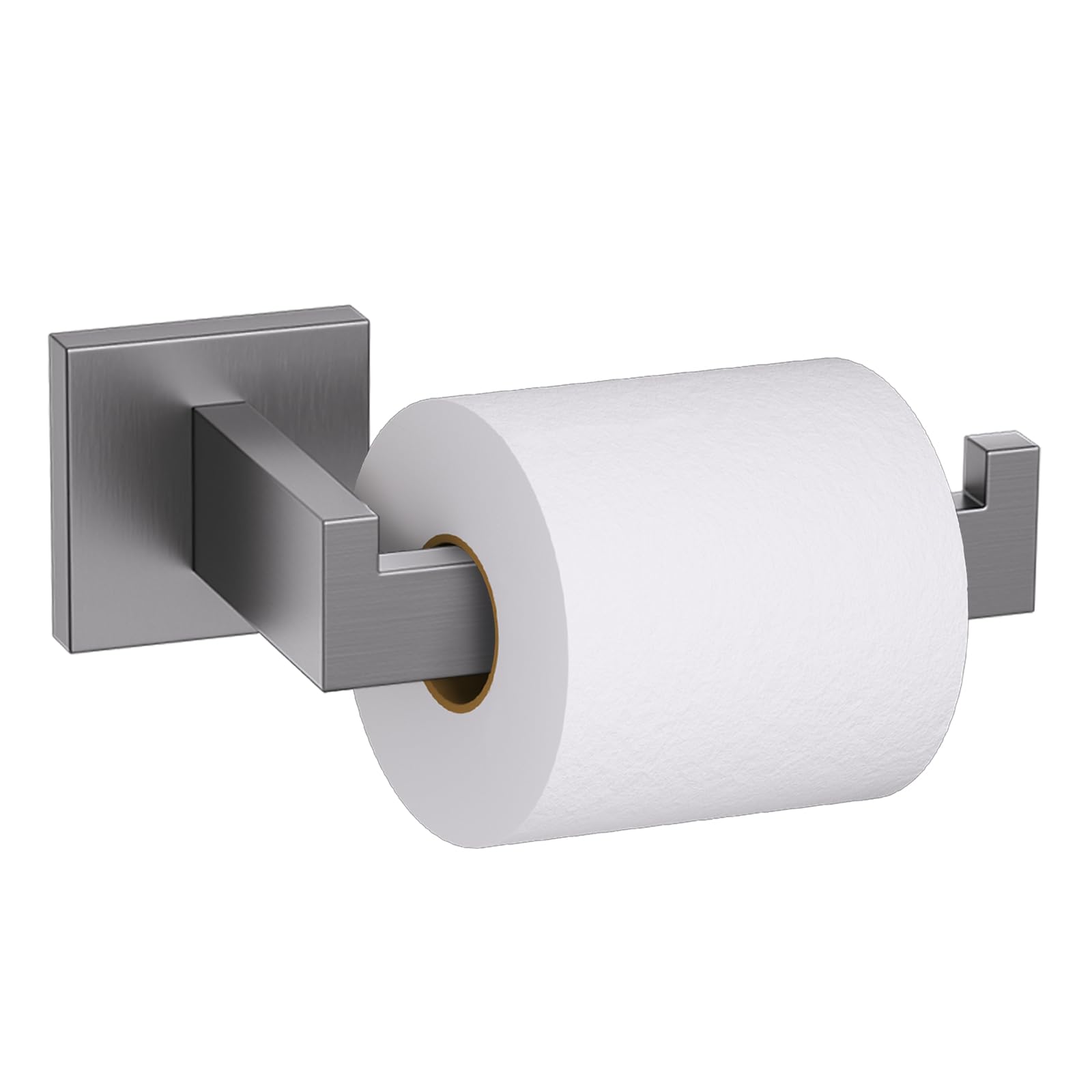 TURS Toilet Paper Holder, Paper Holders Stainless Steel Tissue Hanger, Wall Mounted Toilet Roll Holder with Screws, Rustproof Waterproof, for Bathroom & Kitchen, Gunmetal Grey