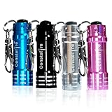 Luce Portachiavi per chiavi di casa auto, Mini Torcia LED Portachiavi,4 PACK Torcia Portatile a Batteria,LED Torce Piccole Elettriche Portatili con portachiavi per Attività All