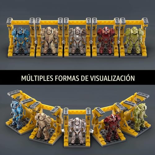 Juguete de construcción Mega Fallout T-60 Power Armor con 327 piezas y 5 micro figuras 6