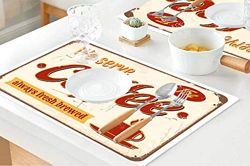 Moslion Fresh Brewed Coffee Cotton Placemats #TOP21